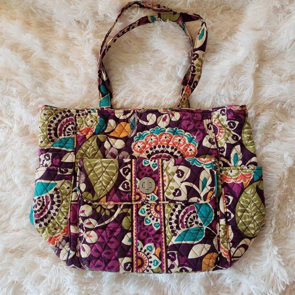 Vera Bradley laptop book tote shoulder bag